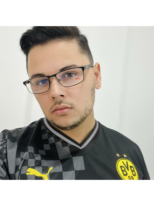 Armação de Óculos Retangular PM15365 C1-3 Preto